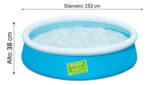 Pileta Inflable Redonda Bestway My First Fast Set 57241 De 1.52m X 38cm 477l Azul - Imagen 9