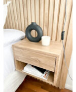 Mesa Mesita De Luz Flotante Madera Maciza Alamo Premium - Imagen 4