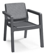 Set Juego Jardin Exterior Impermeable Keter Sillon + Sillas Estructura Negro - Imagen 3