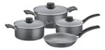 Bateria De Cocina Tramontina Aluminio Antiadherente 5 Piezas
