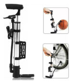 Inflador De Bicicleta Aluminio Con Pico Para Pelotas Premium