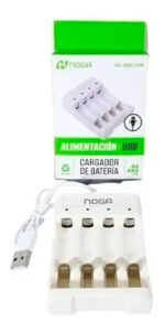 Cargador De 4 Pilas Noganet Usb Aa Aaa Indicador Led - Imagen 3