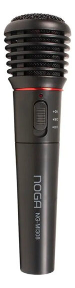 Micrófono Inalámbrico Dinámico Noganet Ng-mi308 Karaoke Unidireccional Negro