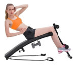 Banco Abdominales Plegable Bodytone Athletic Works Extensores Pesas Mtdp-6456 - Imagen 3