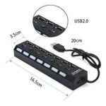 Hub Usb 7 Puertos Extension Multiplicador Adaptador + Switch - Imagen 3