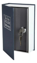 Caja Fuerte Oculta Metalica Libro Forrado En Tela + Llaves
