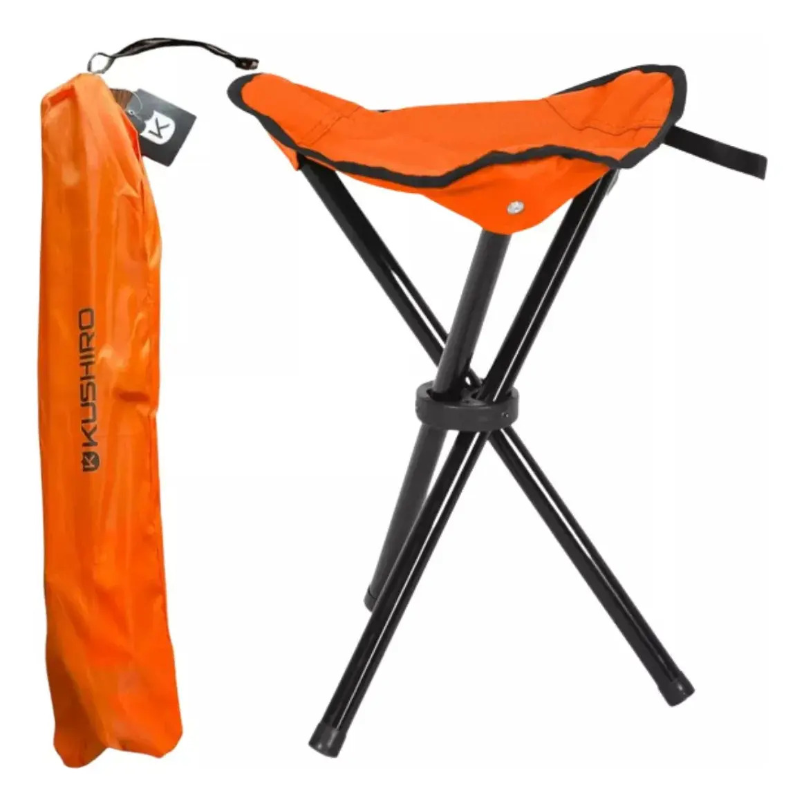 D_NQ_NP_924060-MLA99840051215_112025-F.jpg Kushiro Bcp01 Banqueta Plegable Camping Pesca Outdoor Sporta 60kg Mas Bolso Naranja - Imagen 1