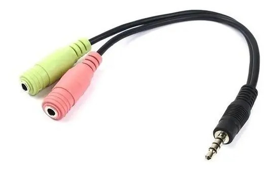 D_NQ_NP_927412-MLA31130471094_062019-F.jpg Cable Adaptador Audio Jack 3,5 Para Auricular Pc Ps4 - Imagen 1