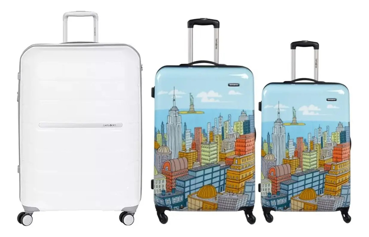 D_NQ_NP_937827-MLA81885427661_012025-F.jpg Set Valijas Samsonite 3 Piezas 4 Ruedas New York Exclusivo - Imagen 1
