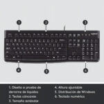 Teclado K120 Logitech Idioma Español España Negro - Imagen 2