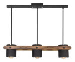 Lampara De Techo 3 Luces Estilo Nordico 60w Metal + Madera