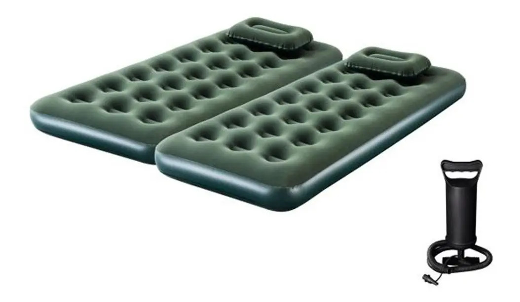D_NQ_NP_947882-MLA40203300003_122019-F.jpg Set De 2 Colchones Inflables + 2 Almohadas + Inflador Ramos - Imagen 1