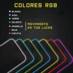 Mouse Pad Gamer Luces Led Rgb Retroiluminado Noga Horizon S Color Negro - Imagen 2