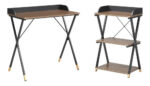 Set Escritorio + Estante Bachelor Office Madera Y Metal