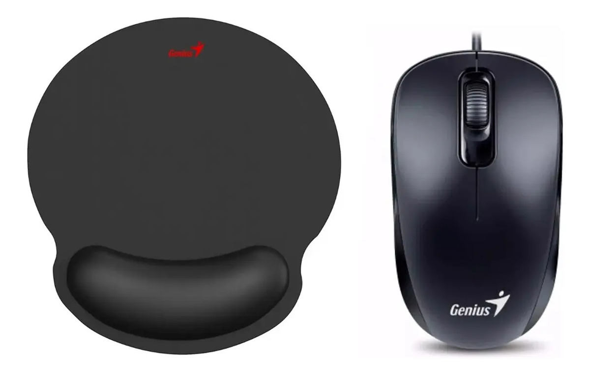 D_NQ_NP_957777-MLA76543885549_052024-F.jpg Mouse Pad Con Apoya Muñeca + Mouse Optico Genius Premium - Imagen 1