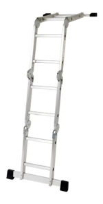 Escalera Articulada Aluminio Wrk Work 8 Escalones Plegable Extensible Plateado - Imagen 5