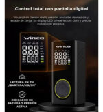 Inflador Compresor Portatil Winco Cargador Power Bank - Imagen 5