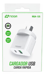 Cargador Noga Tipo C Pared 220v Carga Rapida Usb
